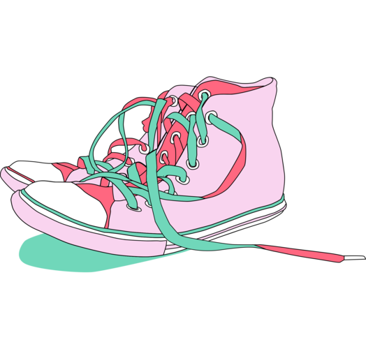 卡通手绘粉色系列包包鞋子